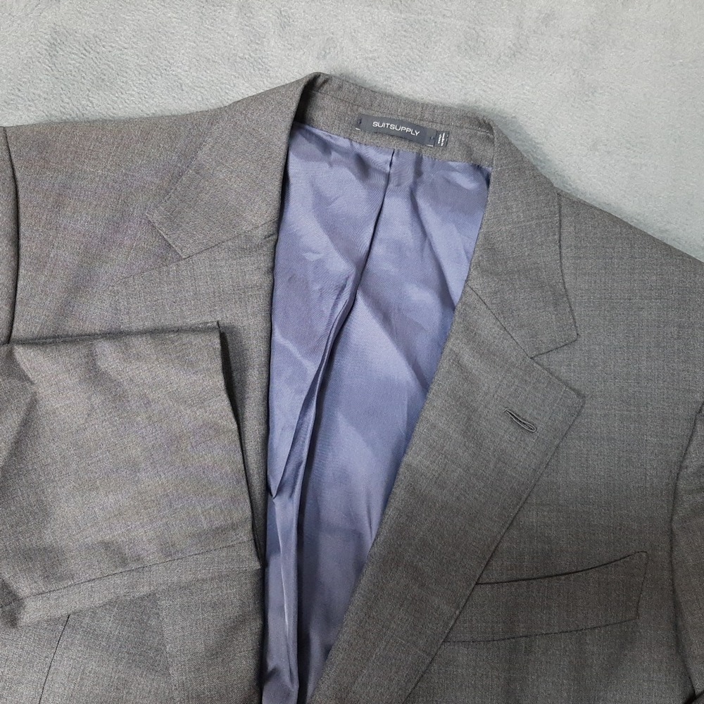 Suitsupply Sport Coat Mens 42L Gray Wool S150 Italy Revenge Blazer Suit Jacket